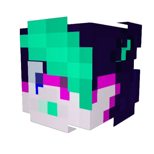 Koritah Minecraft avatar head, 3D render