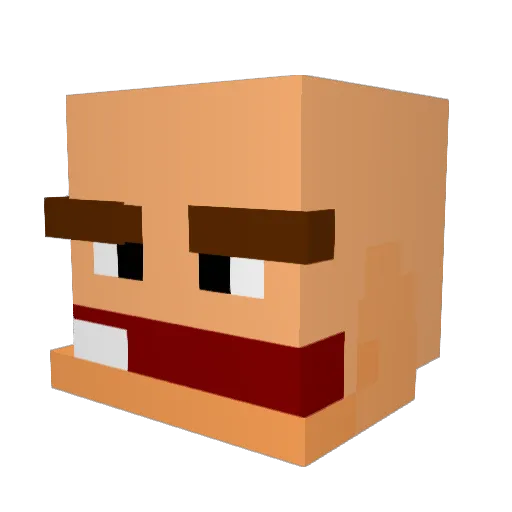 Korkar_ Minecraft avatar head, 3D render