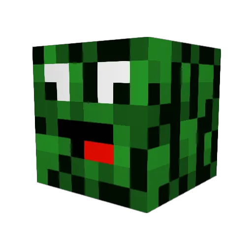 Korn_Mega Minecraft avatar head, 3D render