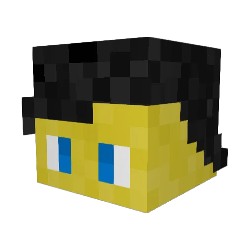 Korn_kob Minecraft avatar head, 3D render