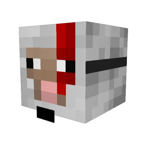 Kornalke Minecraft avatar head, 3D render