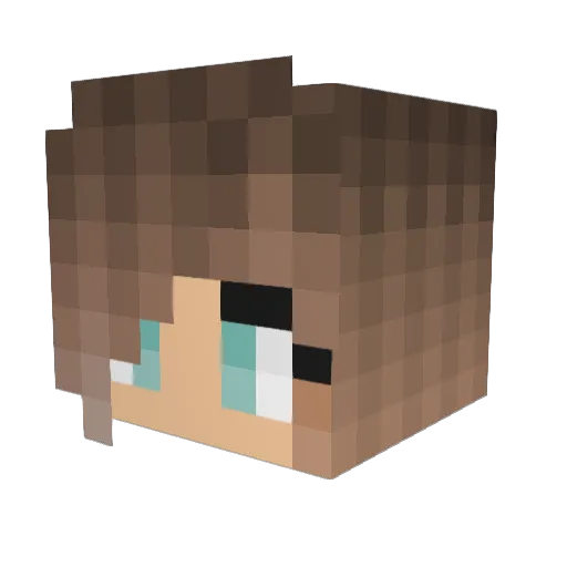 Kornberg Minecraft avatar head, 3D render
