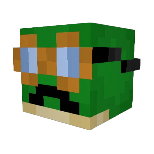 Korneho Minecraft avatar head, 3D render
