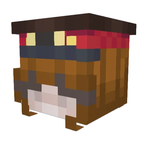 Korneki Minecraft avatar head, 3D render