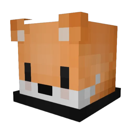 KornflakesLP Minecraft avatar head, 3D render