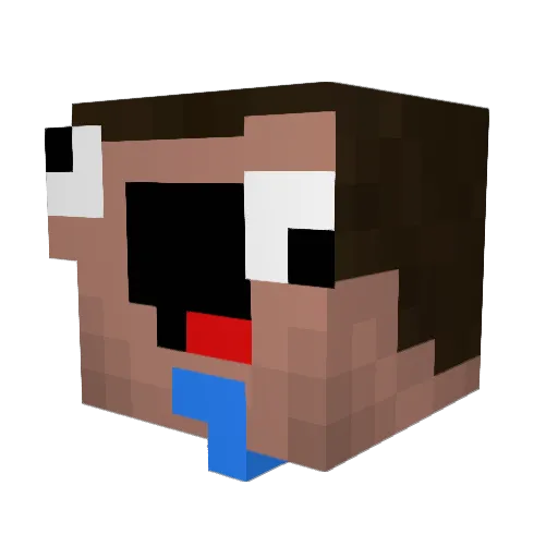 Kornholyuss Minecraft avatar head, 3D render