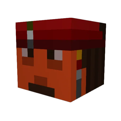 Kornysh Minecraft avatar head, 3D render