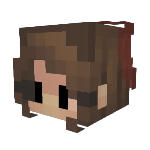 KoroBird Minecraft avatar head, 3D render