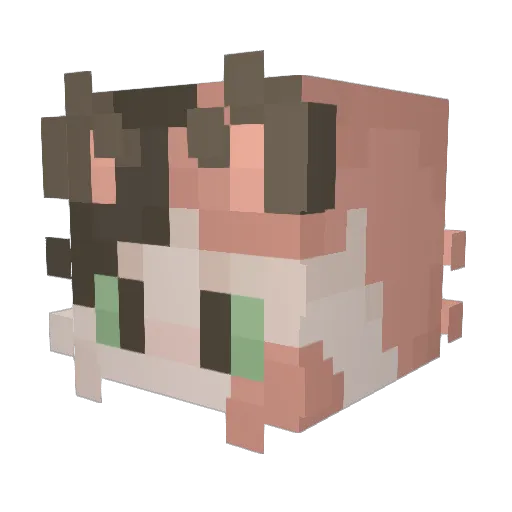 KorolevLove Minecraft avatar head, 3D render