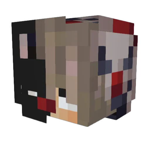 Koroleyx Minecraft avatar head, 3D render
