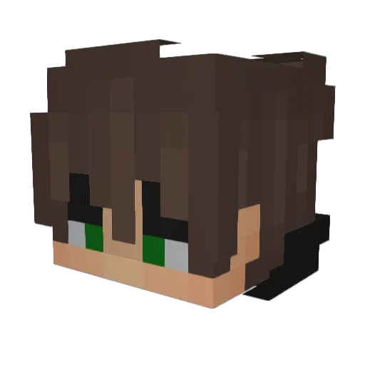 Korolkubov Minecraft avatar head, 3D render