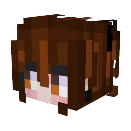 KorolokHD Minecraft avatar head, 3D render