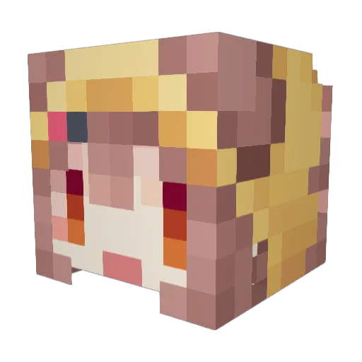Korone563 Minecraft avatar head, 3D render