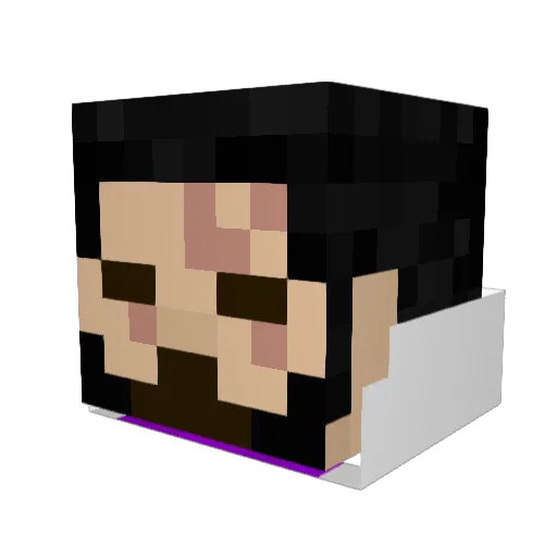 Korongo Minecraft avatar head, 3D render