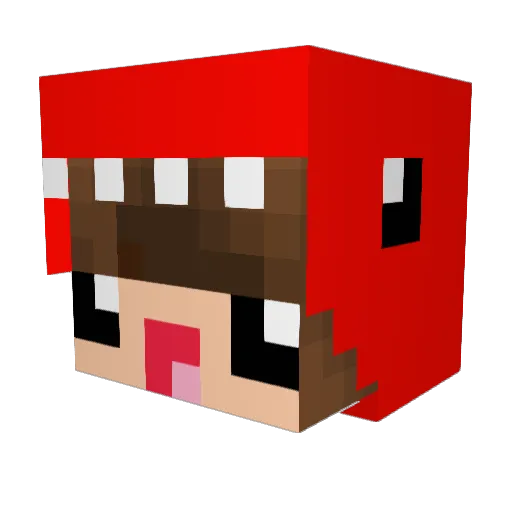 KoronoHatHIV Minecraft avatar head, 3D render