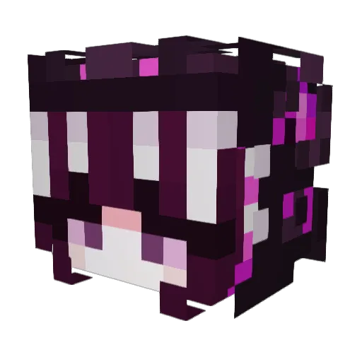 Korosaka Minecraft avatar head, 3D render