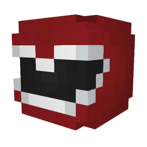 Korossen Minecraft avatar head, 3D render
