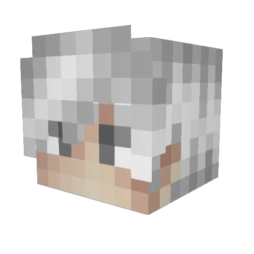 Korotarou Minecraft avatar head, 3D render