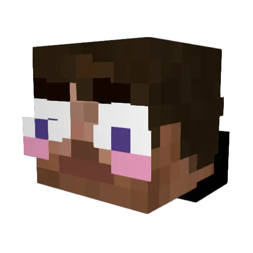 KorppuQ Minecraft avatar head, 3D render