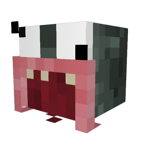 Korqq Minecraft avatar head, 3D render