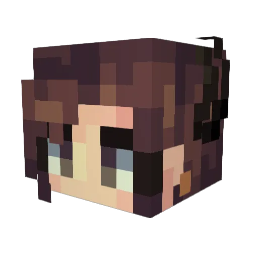 Korrataraa Minecraft avatar head, 3D render
