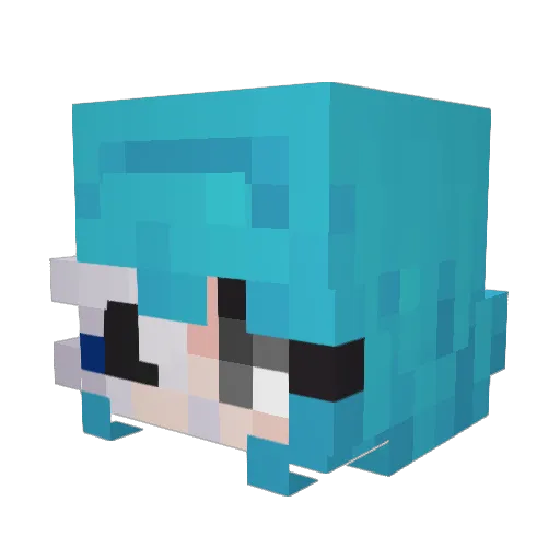 Korrupt_Kitten Minecraft avatar head, 3D render