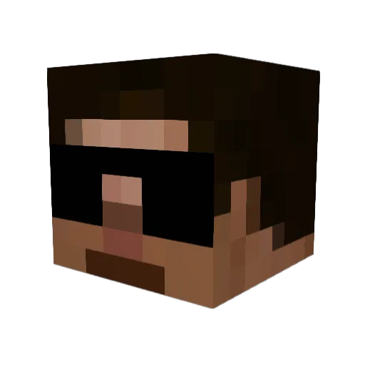 KorsOne Minecraft avatar head, 3D render