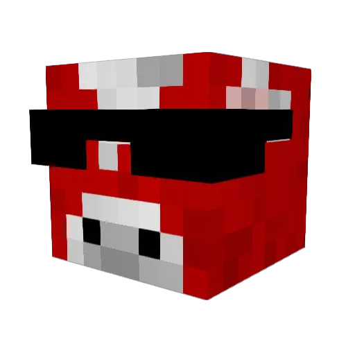 Korsbaek_ Minecraft avatar head, 3D render