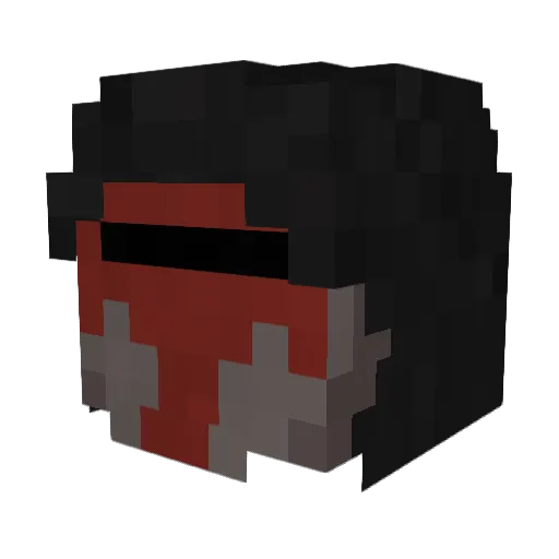 Korsin Minecraft avatar head, 3D render