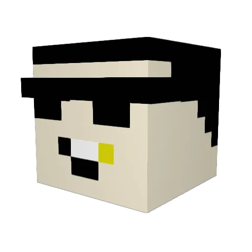 KortesMan Minecraft avatar head, 3D render