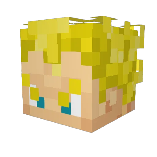 Kortson Minecraft avatar head, 3D render