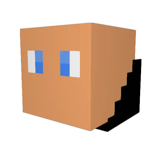 Kortyzol Minecraft avatar head, 3D render