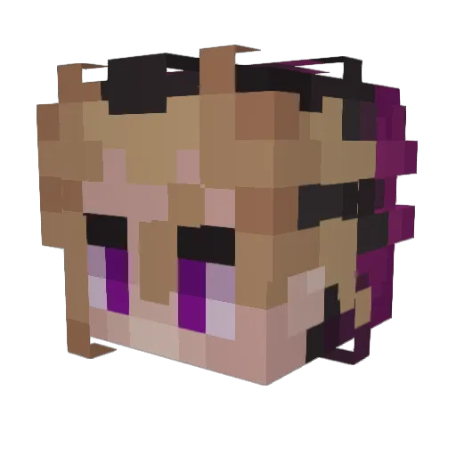 Koruchi Minecraft avatar head, 3D render