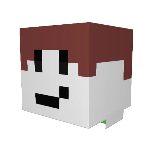 Koruman Minecraft avatar head, 3D render