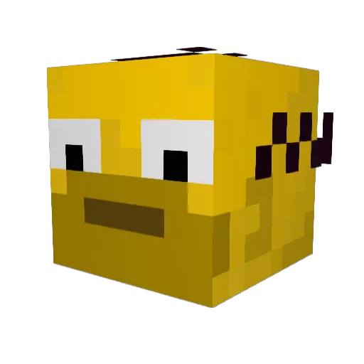 Korumori Minecraft avatar head, 3D render