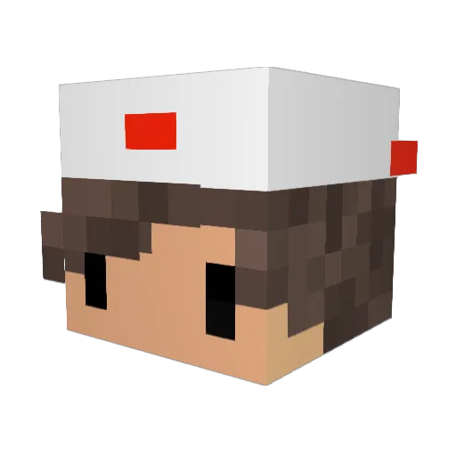 KoruptedPlaysMC Minecraft avatar head, 3D render