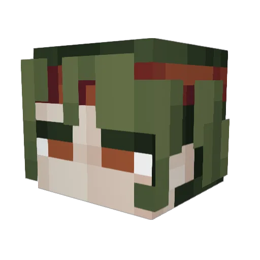 Korvi_FanatKoja Minecraft avatar head, 3D render