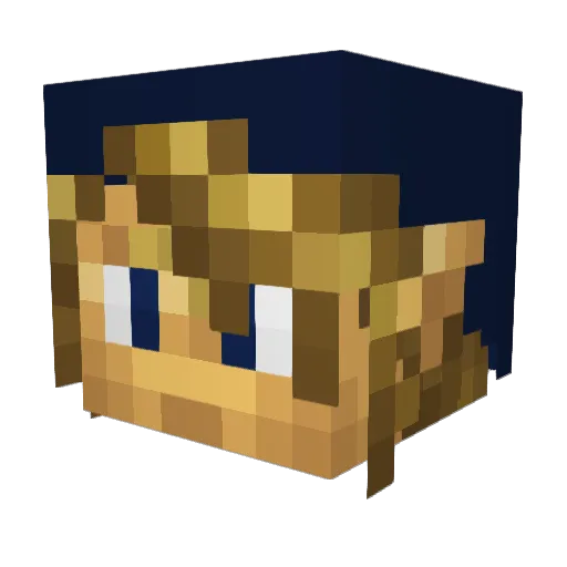 Korvias Minecraft avatar head, 3D render