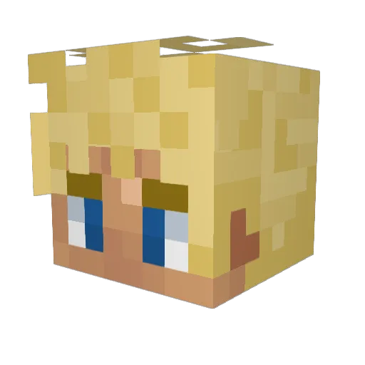 KoryTransformer Minecraft avatar head, 3D render
