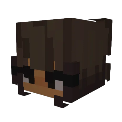 Korzia Minecraft avatar head, 3D render