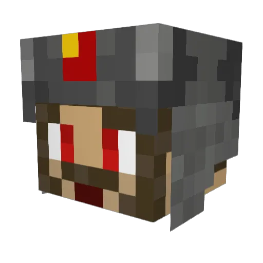 KosAmethystt Minecraft avatar head, 3D render