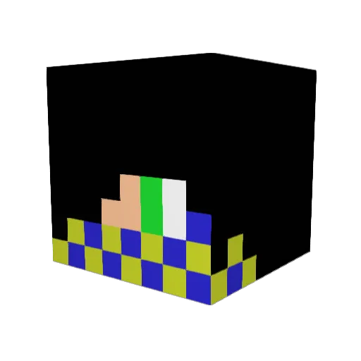 KosNick Minecraft avatar head, 3D render