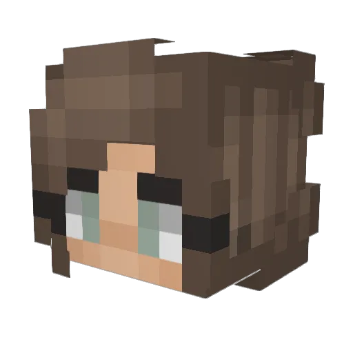Kosajunka Minecraft avatar head, 3D render