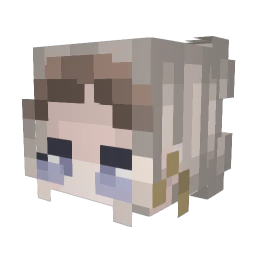 Kosatka Minecraft avatar head, 3D render