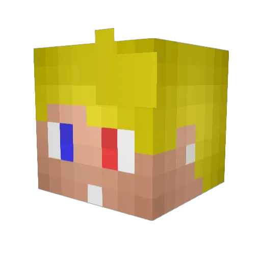 Koscolo Minecraft avatar head, 3D render
