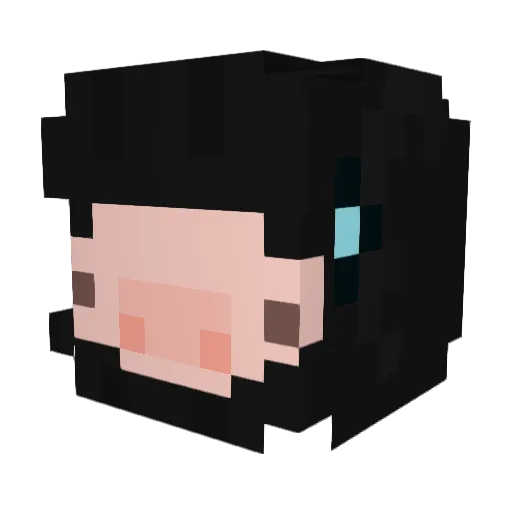 Kosenn Minecraft avatar head, 3D render