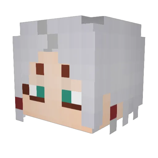 Koshimaruu Minecraft avatar head, 3D render