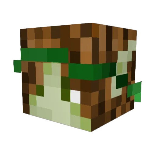 Koshindan Minecraft avatar head, 3D render