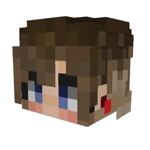 Kosibrzos Minecraft avatar head, 3D render