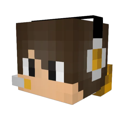 KosioBg Minecraft avatar head, 3D render